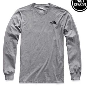 North Face Gray Longsleeve Cotton Tee